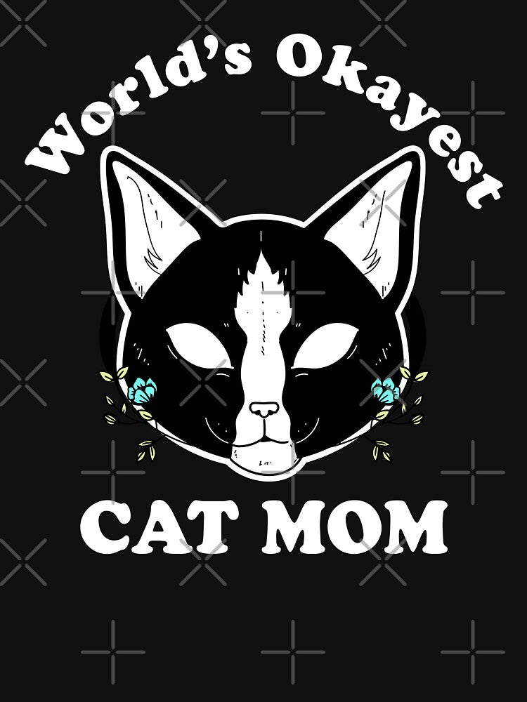 World's Okayest Cat Mom by cannevas T-Shirts, Hoodie, Sweatshirt | BlankRebels.com (Image 2)