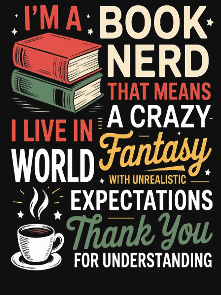 Book Lovers I'm A Book Nerd by gandebro T-Shirts, Hoodie, Sweatshirt | BlankRebels.com (Image 3)
