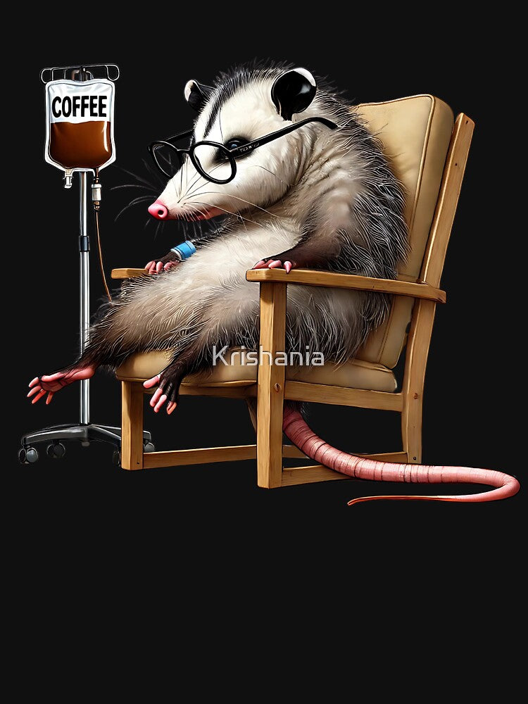 Funny Opossum IV Coffee Drink Animal Lover by Kimberley King Art  King Art T-Shirts, Hoodie, Sweatshirt (Image 3)