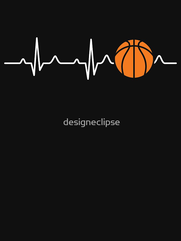 Basketball Heartbeat by designeclipse T-Shirts, Hoodie, Sweatshirt | BlankRebels.com (Image 3)