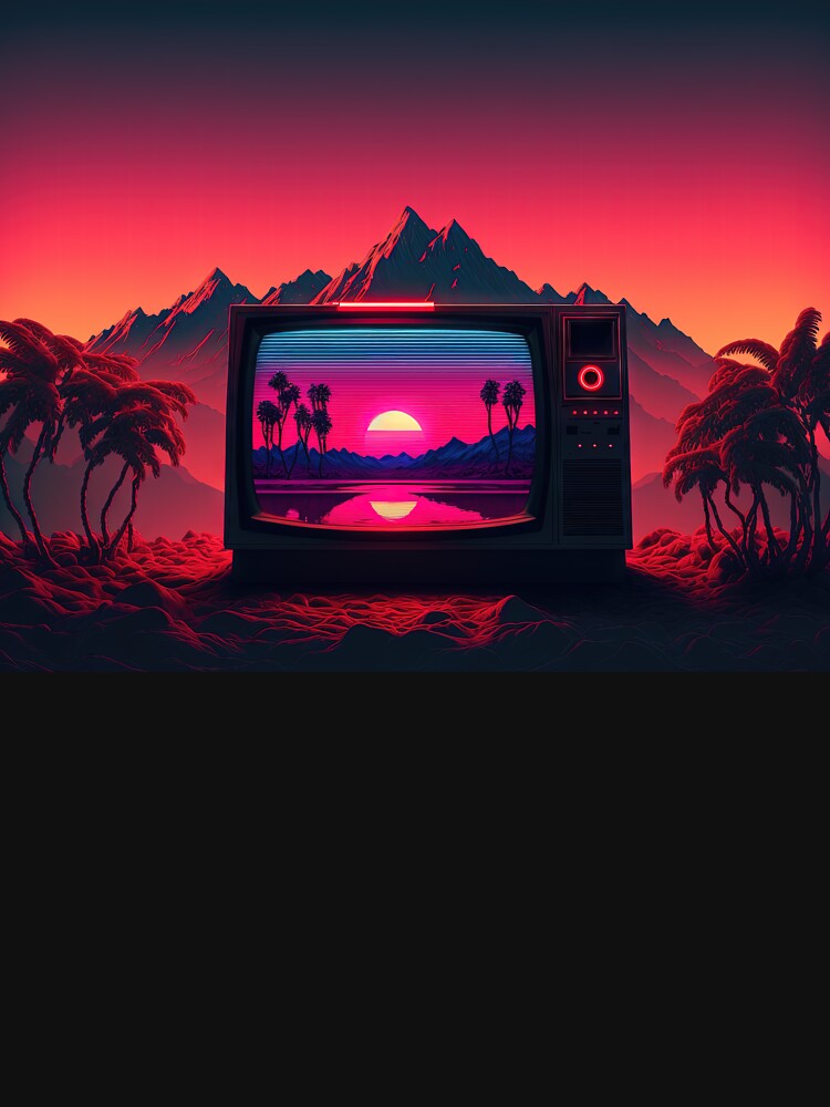 Synthwave Screen: Watching the Neon World by Mullet Monkey T-Shirts, Hoodie, Sweatshirt | BlankRebels.com (Image 3)