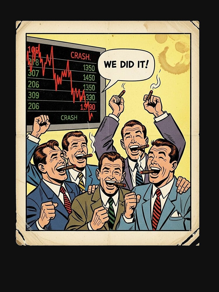 We Did It! – Retro Comic Stock Market Crash by Tattee T-Shirts, Hoodie, Sweatshirt | BlankRebels.com (Image 3)