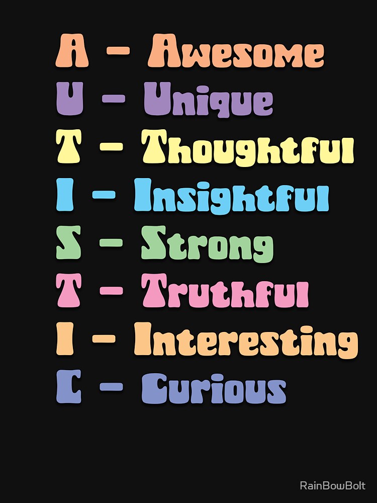 Autism Acrostic –  Retro Rainbow Autistic Positive Affirmations by Dopamine Glitch T-Shirts, Hoodie, Sweatshirt (Image 3)