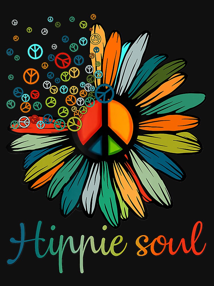 Daisy Peace Sign Hippie Soul Tshirt Flower Lovers Gifts by AntonetteSimo Hoodie, Sweatshirt | BlankRebels.com (Image 3)