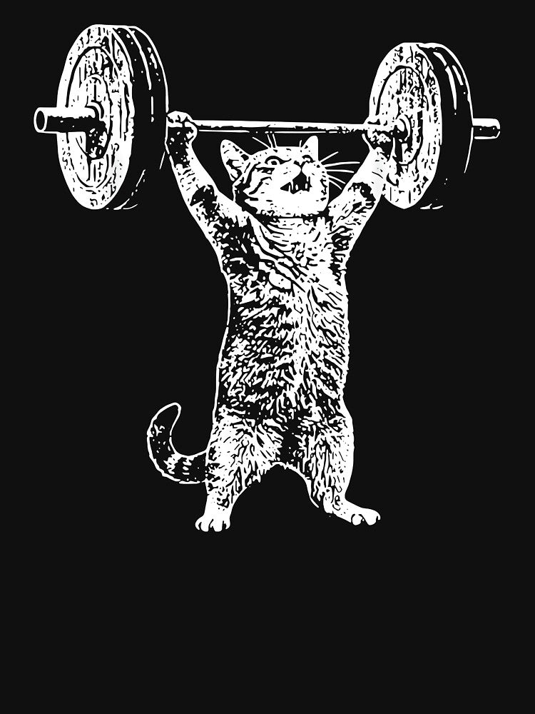 Vintage Retro Weight Lifting Gym Cat Deadlift Funny by LazyRoberto T-Shirts, Hoodie, Sweatshirt | BlankRebels.com (Image 3)