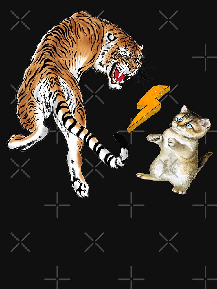 Watercolor Cat Vs Tiger by virillanissa T-Shirts, Hoodie, Sweatshirt | BlankRebels.com (Image 3)