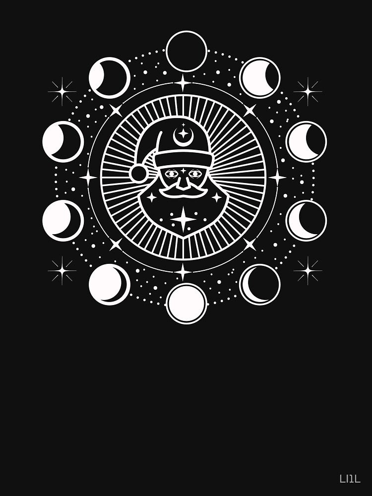 Celestial Santa Moon Phases by LI1L T-Shirts, Hoodie, Sweatshirt | BlankRebels.com (Image 3)