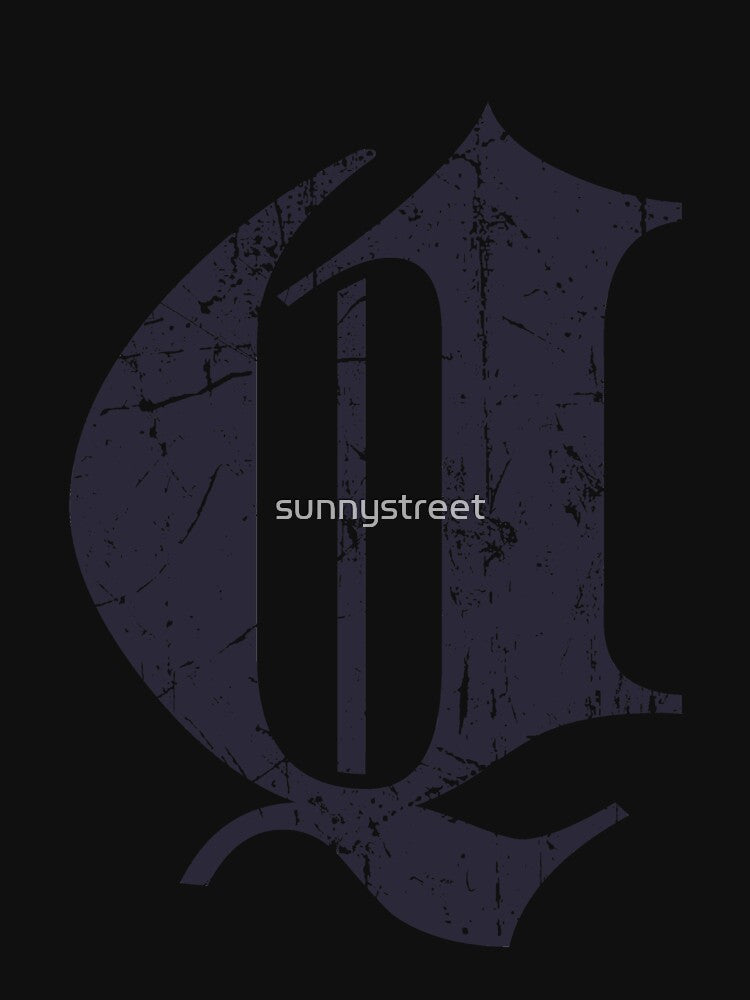 Dark Grunge Monogram Letter "Q" Blackletter by SunnyStreet T-Shirts, Hoodie, Sweatshirt | BlankRebels.com (Image 3)