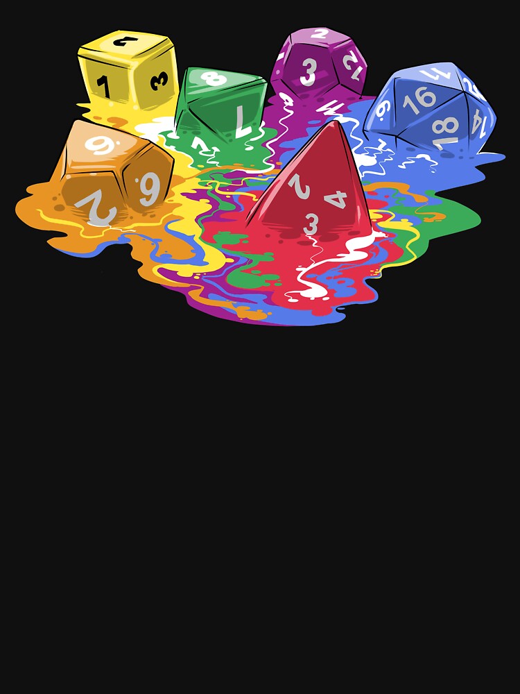 Melting Dice by Zascanauta T-Shirts, Hoodie, Sweatshirt | BlankRebels.com (Image 3)
