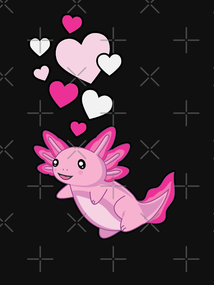 Cute Axolotl With Hearts by eternallygifted T-Shirts, Hoodie, Sweatshirt | BlankRebels.com (Image 3)