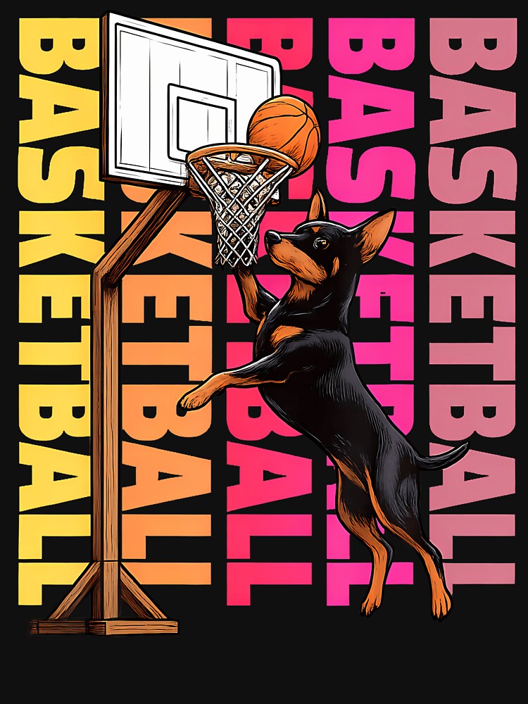 Miniature Pinscher Basketball Sports Dog Lover by AntoinetteKris T-Shirts, Hoodie, Sweatshirt | BlankRebels.com (Image 3)