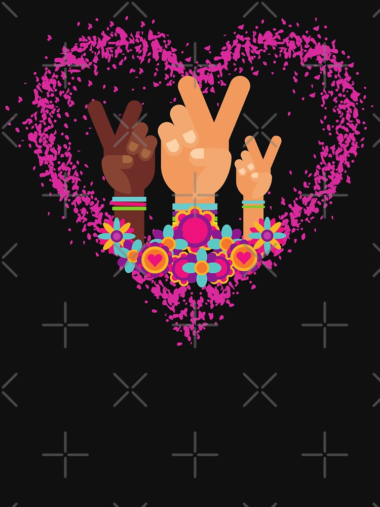Hippie LoveHeart by odrito T-Shirts, Hoodie, Sweatshirt | BlankRebels.com (Image 3)