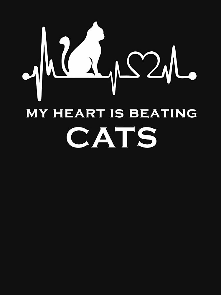 Cat heartbeat by Catsloversdotme T-Shirts, Hoodie, Sweatshirt | BlankRebels.com (Image 3)