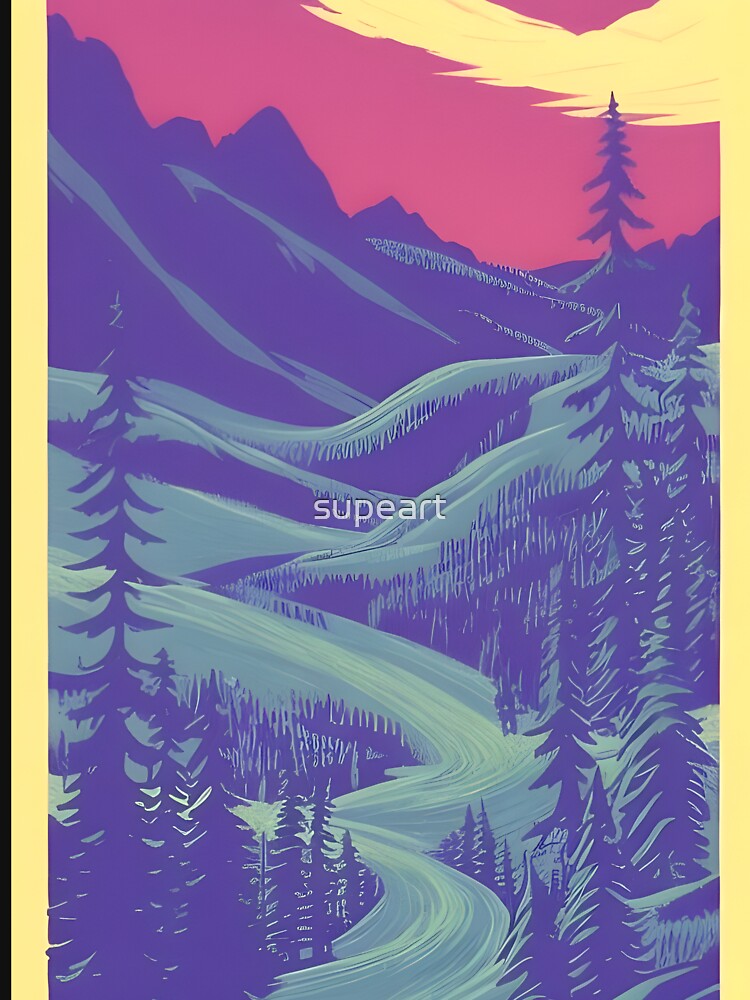 Enhance Your Space with Our Beautiful Collection of Minimalist Matte Painting of Bavarian Alps Prints by... (Image 3)