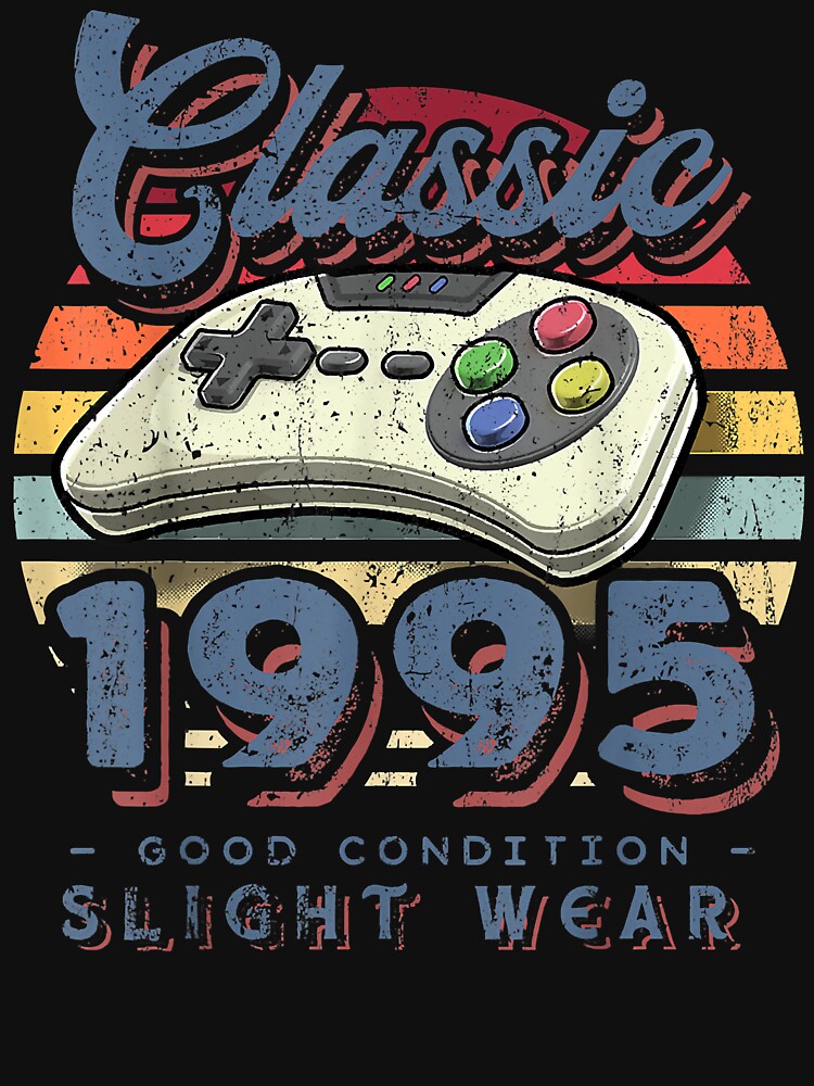 Classic 1995 27th Birthday Retro Video Game Controller Gamer by ShodweLNG T-Shirts, Hoodie, Sweatshirt (Image 3)