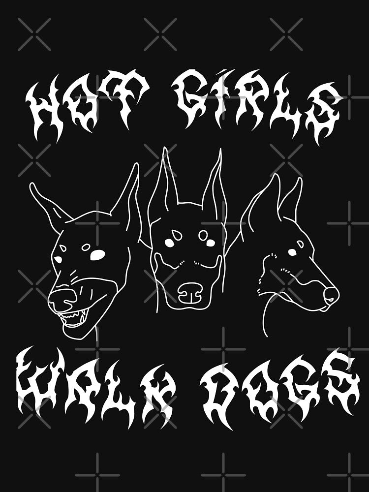 "Hot Girls Walk Dogs" Metal by Trail Waggers T-Shirts, Hoodie, Sweatshirt | BlankRebels.com (Image 3)