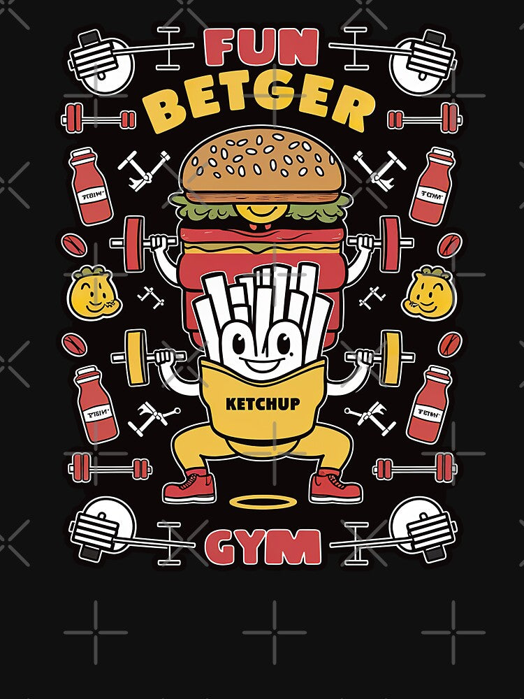 ''Fun Betger Gym'' Cute Humor Funny Sarcastic Gym T-Shirt by Witty Shirts Hoodie, Sweatshirt | BlankRebels.com (Image 3)