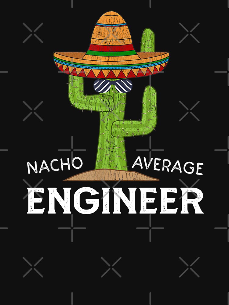Fun Funny engineer Humor Gifts, Funny Cactus illustration distressed Design Meme Saying engineer Dad Husband... (Image 3)