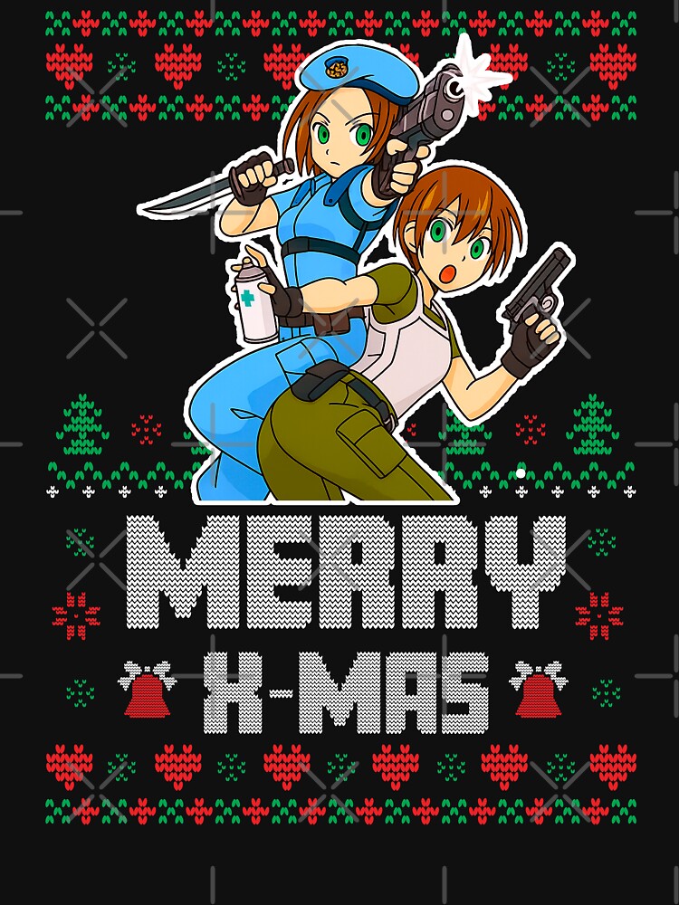 Resident Evil Jill Classic Retro Xmas Gaming Art T-Shirts, Hoodie, Sweatshirt