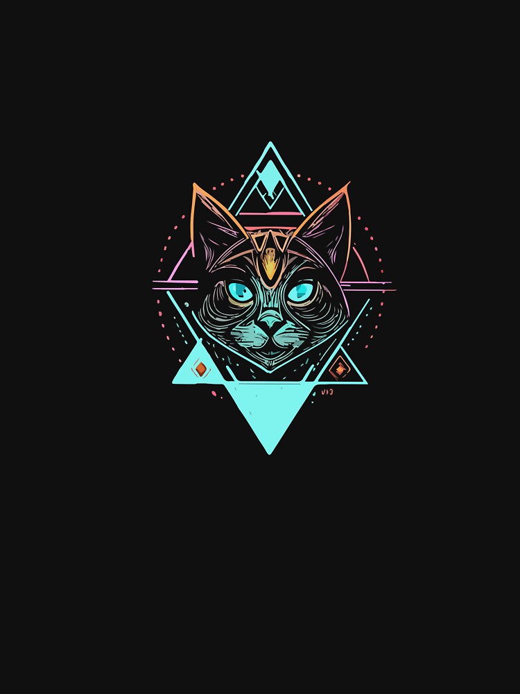 Mystic Fox Spirit Art | Geometric Animal with Sacred Triangles & Crystal Energy by shemodas T-Shirts, Hoodie,... (Image 3)