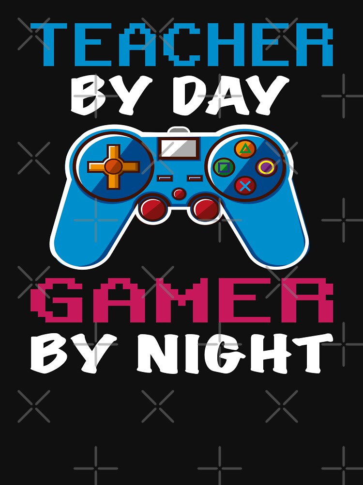 Teacher By Day Gamer By Night shirt, Funny Teacher Gamer Birthday Gift, Teacher Dad Husband Boyfriend Video... (Image 3)