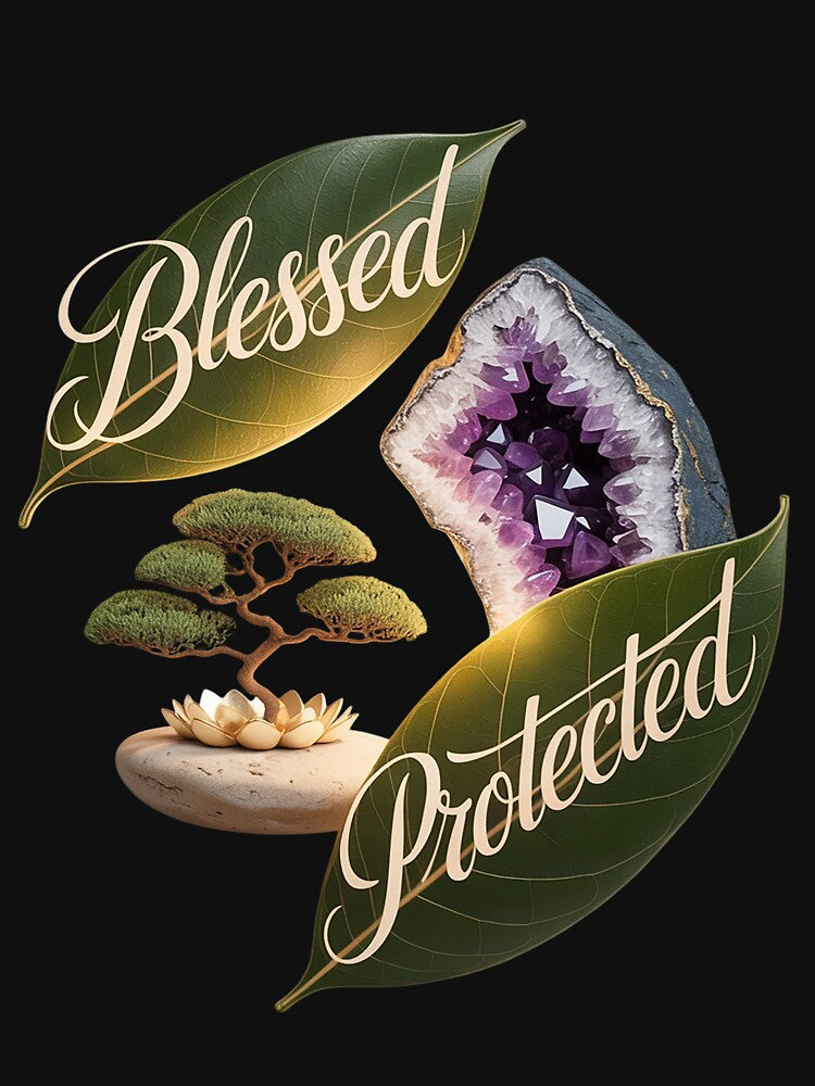 Blessed and Protected Bay Leaf and Crystals by Slwankol T-Shirts, Hoodie, Sweatshirt | BlankRebels.com (Image 3)