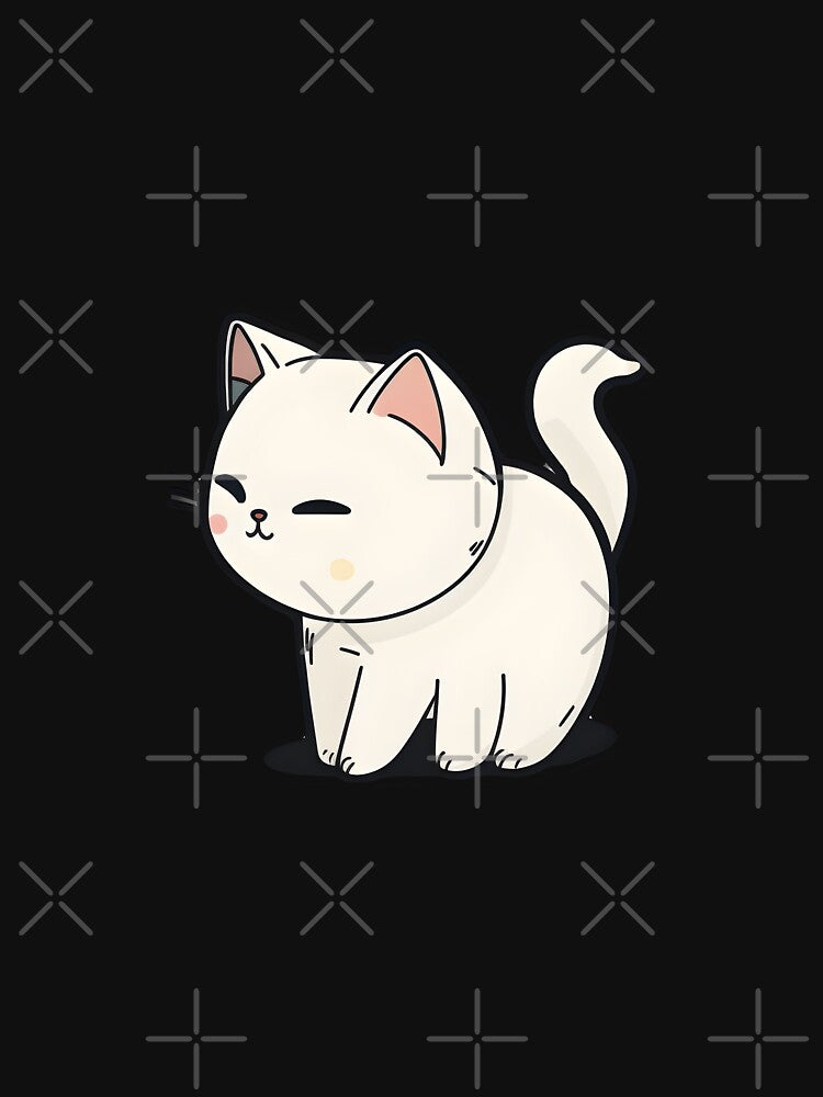 Cute baby white cat, japanese aesthetic by LorandQuest T-Shirts, Hoodie, Sweatshirt | BlankRebels.com (Image 3)