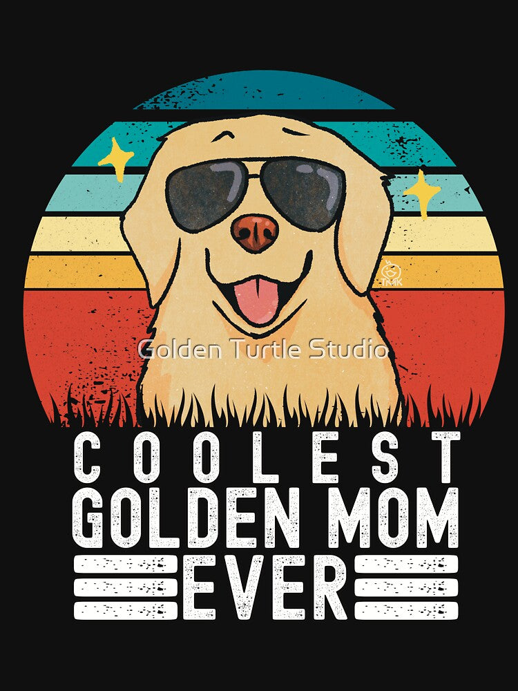 Coolest Golden Mom EVER, Golden Retriever Mom shirt, dog lover shirt by Golden Turtle Studio Hoodie, Sweatshirt (Image 3)