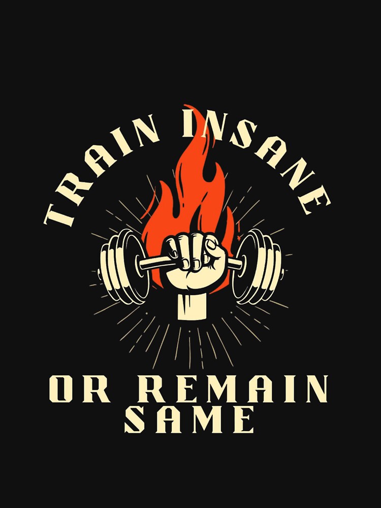 Train Insane or Remain Same by LevelUpMerchs T-Shirts, Hoodie, Sweatshirt | BlankRebels.com (Image 3)