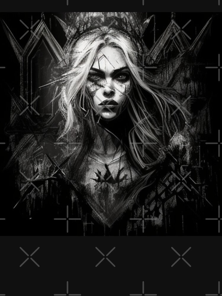 Gothic woman with piercing gaze by Nickyvb T-Shirts, Hoodie, Sweatshirt | BlankRebels.com (Image 3)