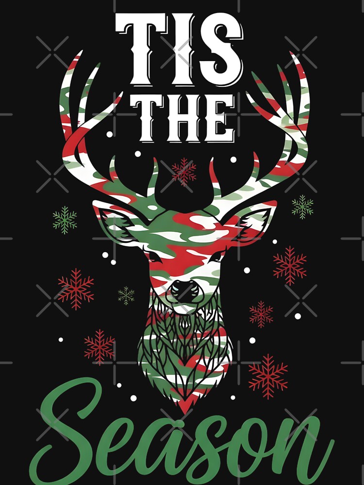 Christmas Camo Holiday Hunting Reindeer Deer Xmas Lights by BakeryDozen T-Shirts, Hoodie, Sweatshirt (Image 3)