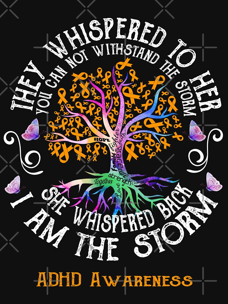 ADHD Awareness - ADHD Warrior I Am The Storm by RunningShop T-Shirts, Hoodie, Sweatshirt | BlankRebels.com (Image 2)