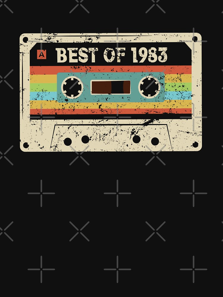 Best of 1983 43 Year Old Funny Vintage Cassette T-Shirt 43rd Birthday Gift for Men Women by BCNDesign Hoodie,... (Image 3)