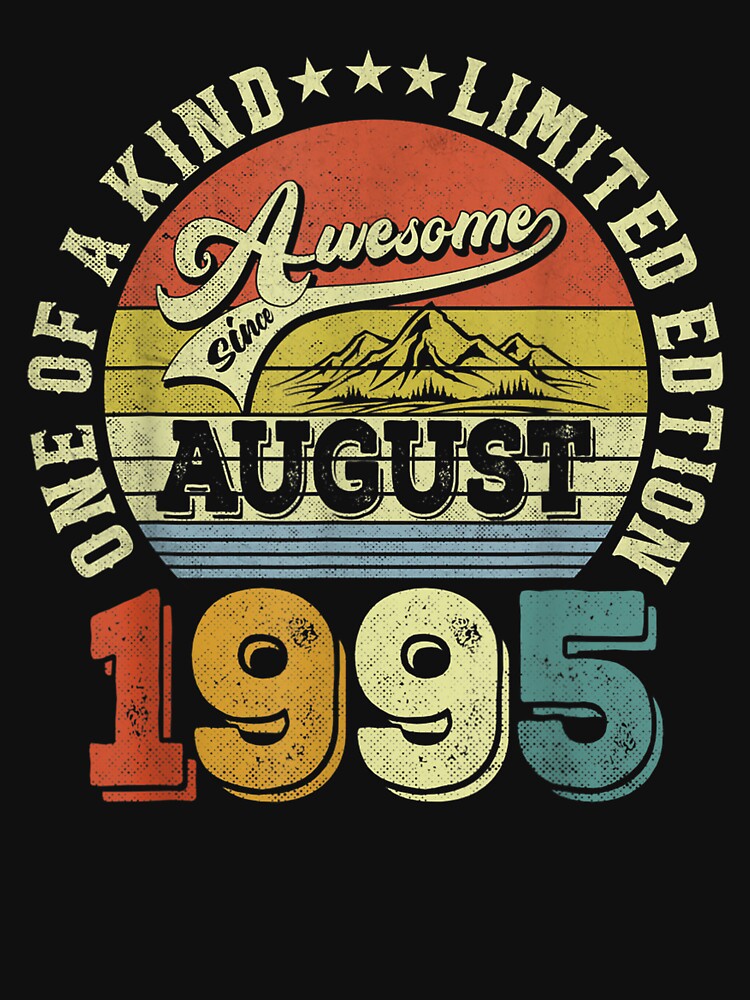 27 Years Old Gifts Awesome Since August 1995 27th Birthday by charalphe T-Shirts, Hoodie, Sweatshirt (Image 3)
