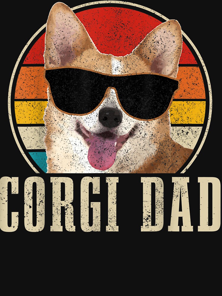 Corgi Dad Vintage Sunglasses Funny Corgi Dog Owner by unhdisoz T-Shirts, Hoodie, Sweatshirt | BlankRebels.com (Image 3)