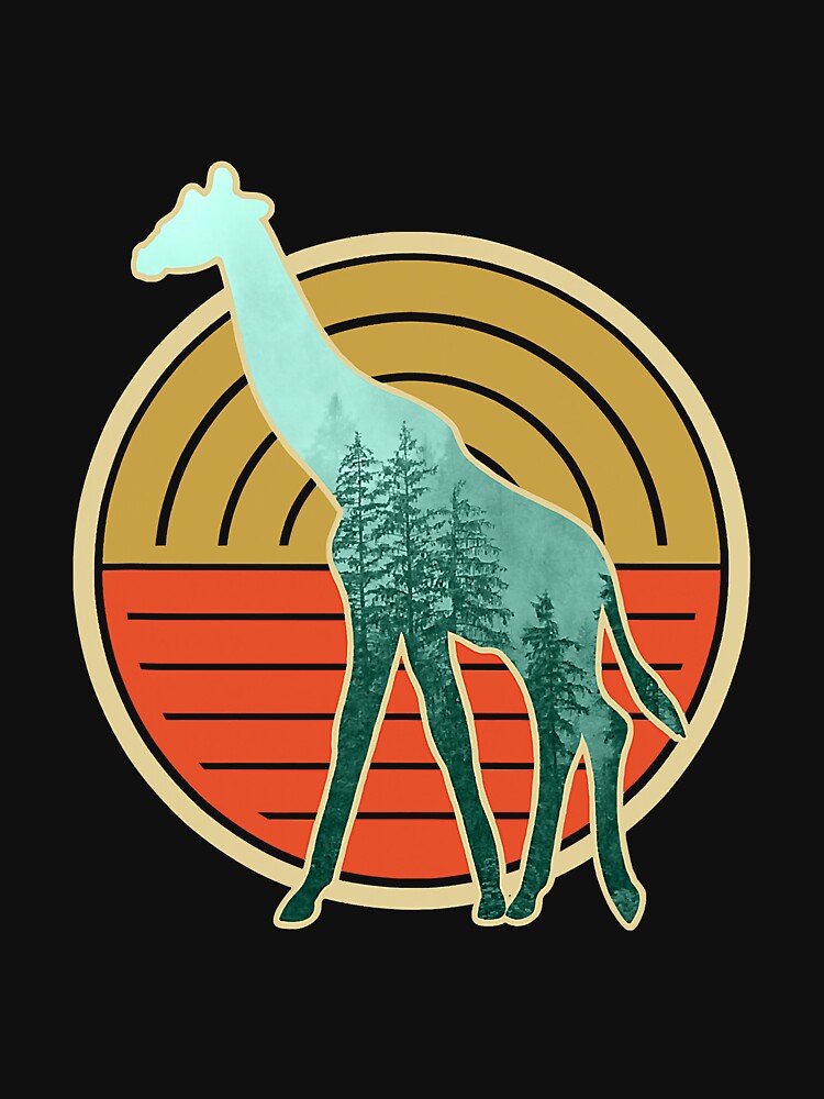 Vintage Giraffe Retro Sunset Wildlife by BundlerVq T-Shirts, Hoodie, Sweatshirt | BlankRebels.com (Image 3)