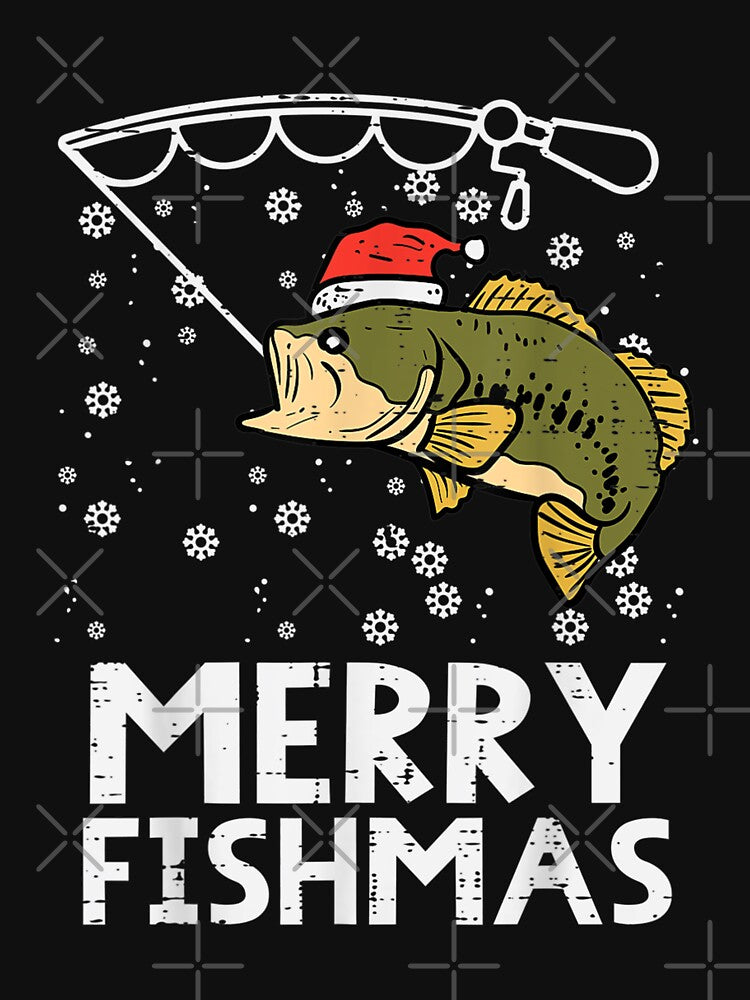 Merry Fishmas Fish Fishing Xmas PJs Christmas Pajama Dad Men by hoangminhsang T-Shirts, Hoodie, Sweatshirt (Image 3)