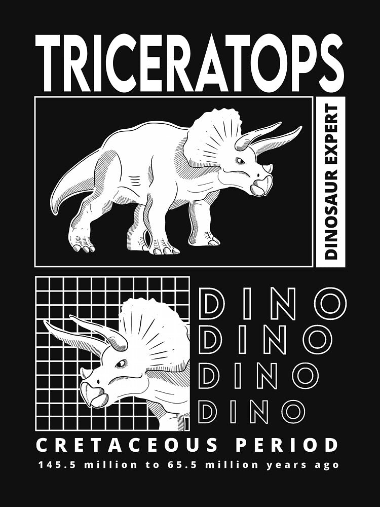 Triceratops Monochrome by Pahlaz T-Shirts, Hoodie, Sweatshirt | BlankRebels.com (Image 3)