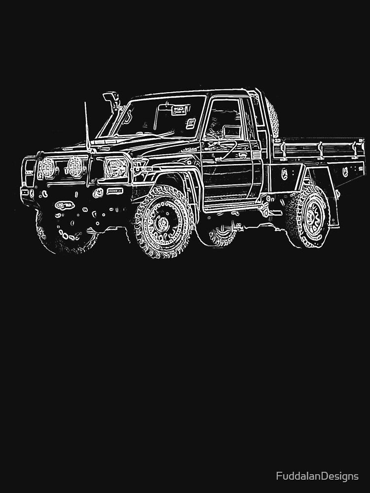 79 Series Landcruiser Line Image Picture Tough Toyota by FuddalanDesigns T-Shirts, Hoodie, Sweatshirt (Image 3)