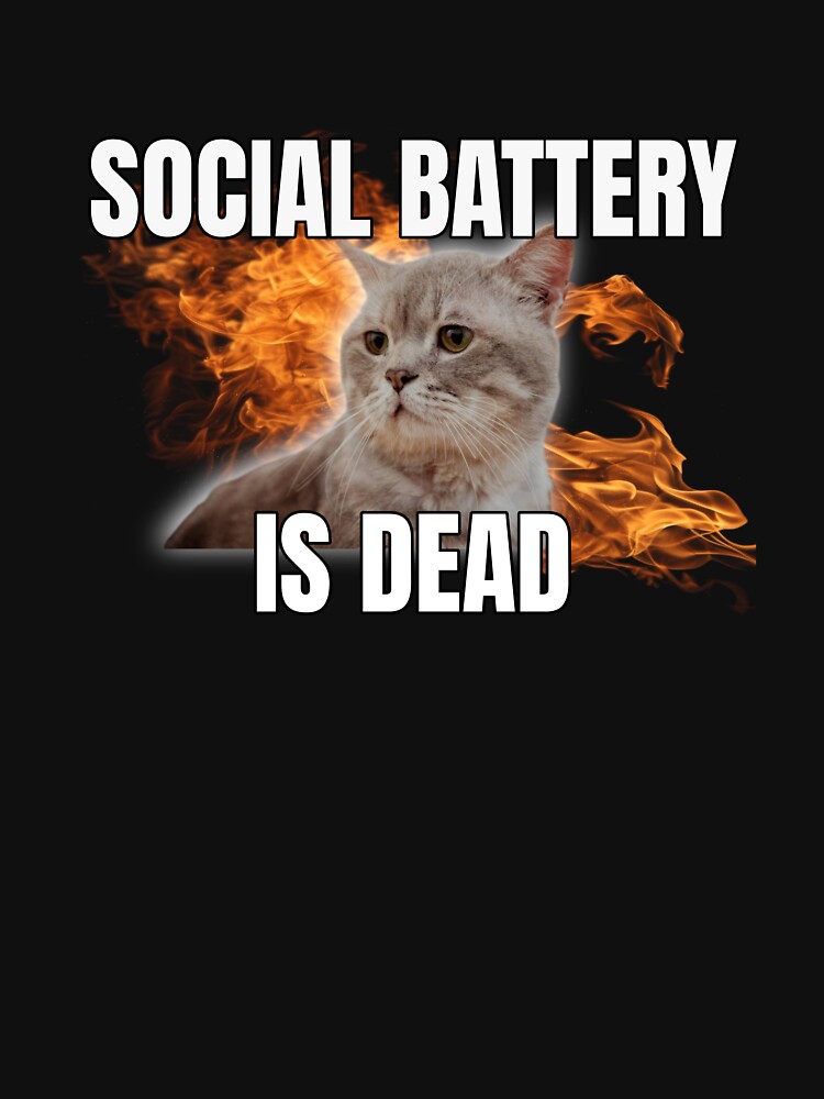 Social battery meme by SuperHedgehog33 T-Shirts, Hoodie, Sweatshirt | BlankRebels.com (Image 3)