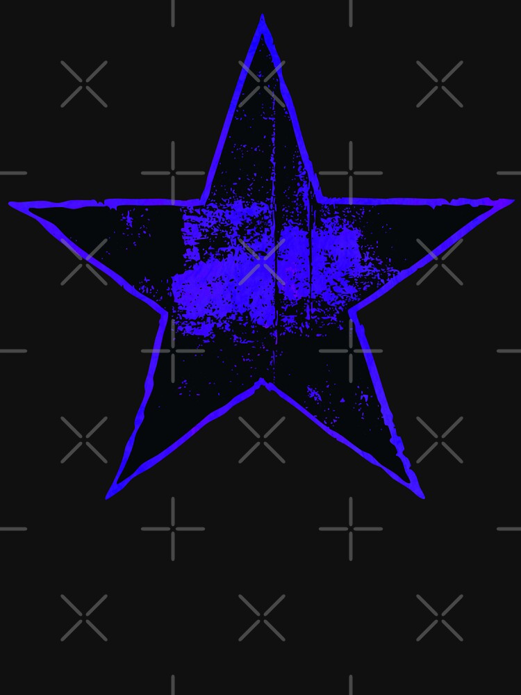Blue Grunge Star Symbol by artistwill T-Shirts, Hoodie, Sweatshirt | BlankRebels.com (Image 3)