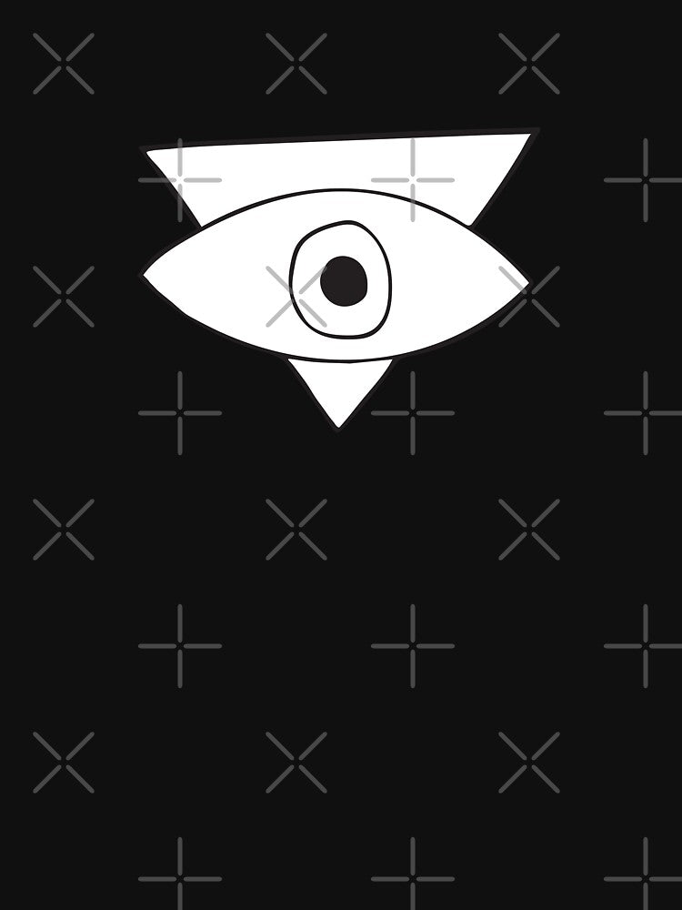 White Evil Eye Triangle "Focus" by Mystikaa T-Shirts, Hoodie, Sweatshirt | BlankRebels.com (Image 3)