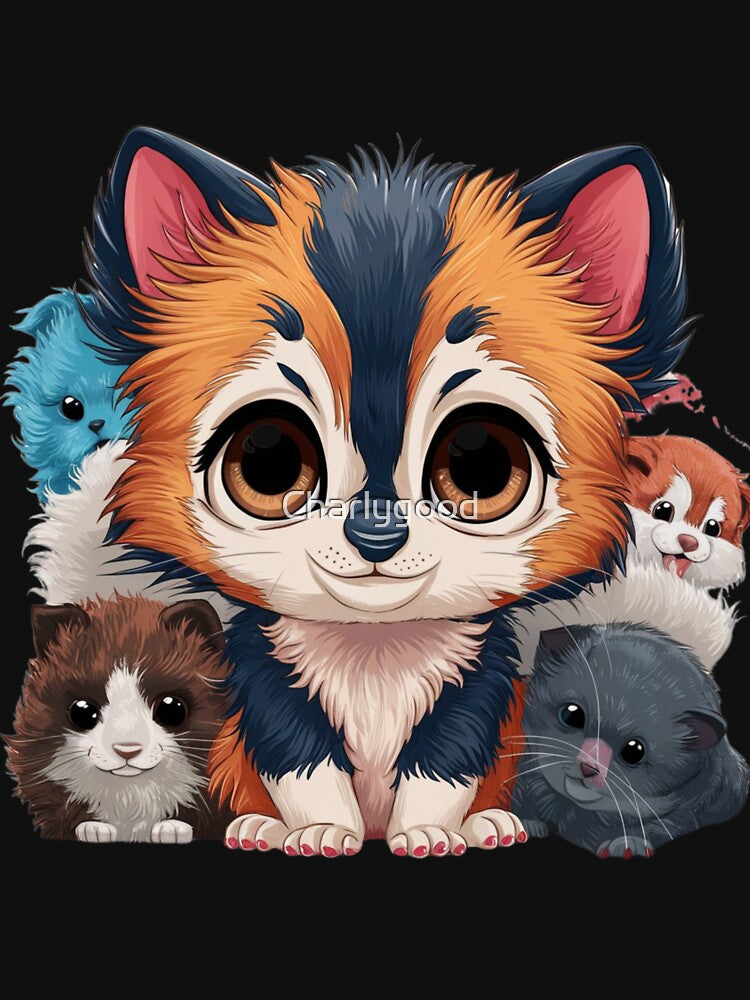 Kawaii Animals Paint Art 3D Model by Charlygood T-Shirts, Hoodie, Sweatshirt | BlankRebels.com (Image 3)