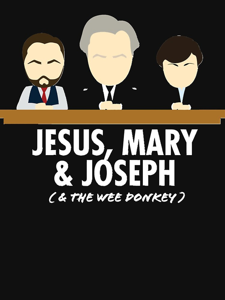 Jesus, Mary, Joseph &amp  the Wee Donkey Essential T Shirt by MonicaCook