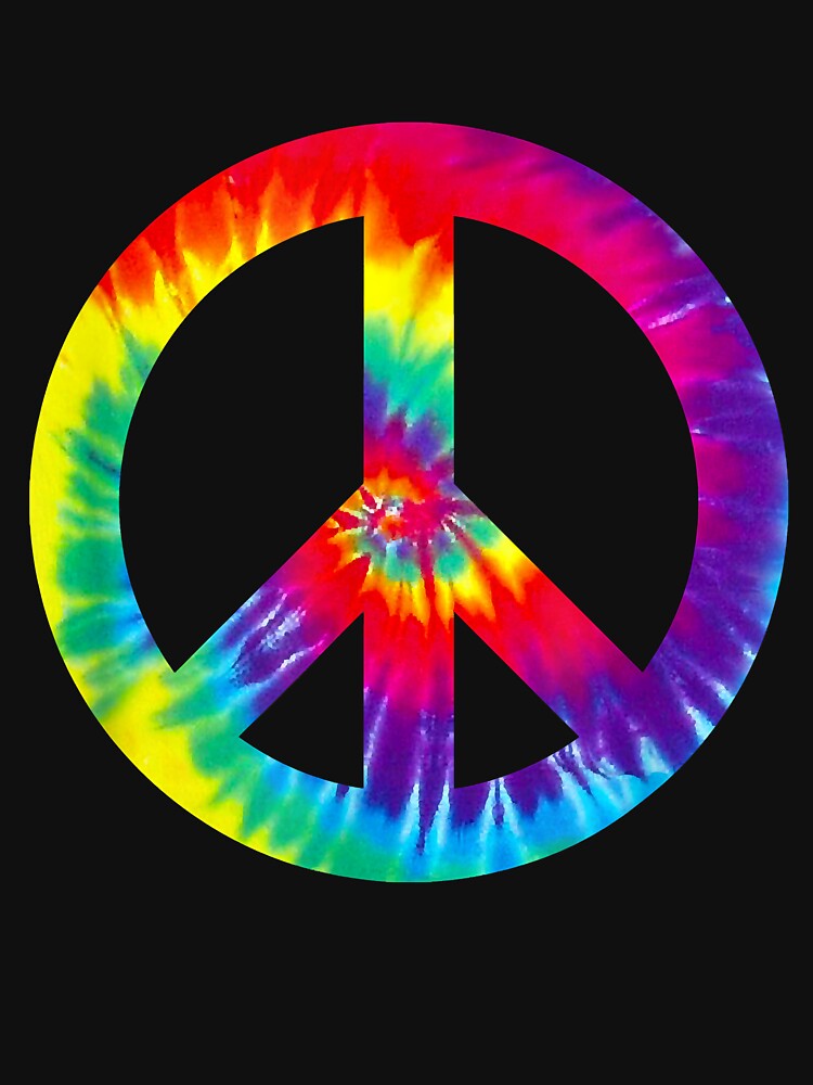 Peace Sign Symbol Tie Dye 60s 70s Hippie Costume by shannange T-Shirts, Hoodie, Sweatshirt | BlankRebels.com (Image 3)