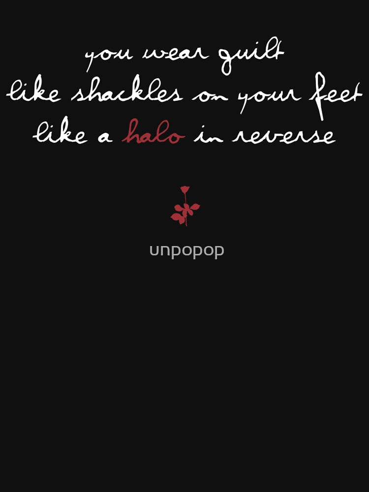 Halo DM (white lyrics) by unpopop T-Shirts, Hoodie, Sweatshirt | BlankRebels.com (Image 2)