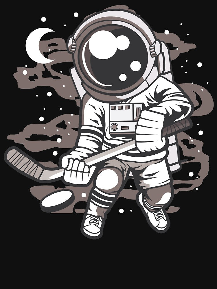 Astronaut Hockey - Funny Outer Space Lovers by Desteroids T-Shirts, Hoodie, Sweatshirt | BlankRebels.com (Image 3)