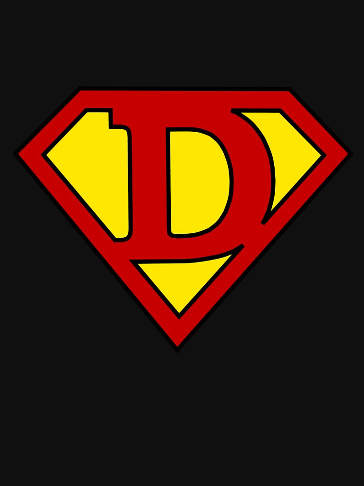 Superhero Symbol Letter D T-Shirt by AdelineCasper Hoodie, Sweatshirt | BlankRebels.com (Image 3)
