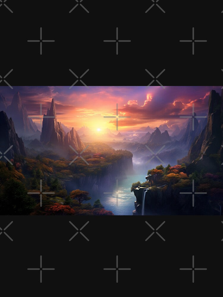 Fantasy Landscape - Echocrest Canyon by Fantasy Masterpiece T-Shirts, Hoodie, Sweatshirt | BlankRebels.com (Image 3)