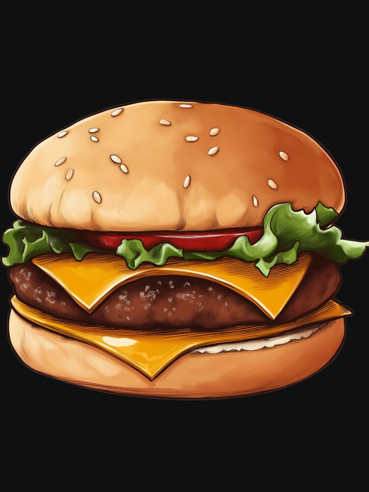 Juicy Delight Cheeseburger Bliss by GinngerB T-Shirts, Hoodie, Sweatshirt | BlankRebels.com (Image 2)